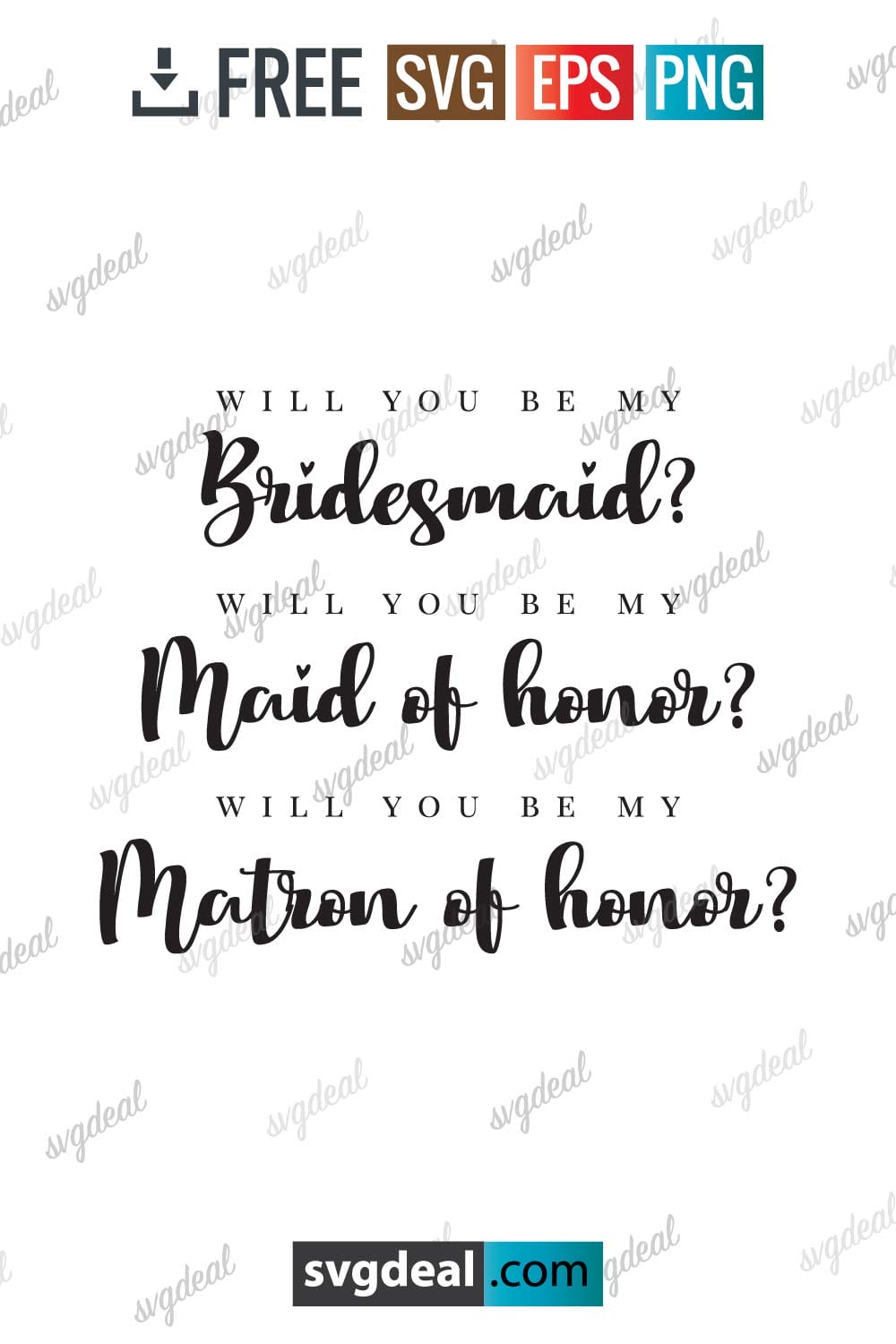 Bridal Party Svg