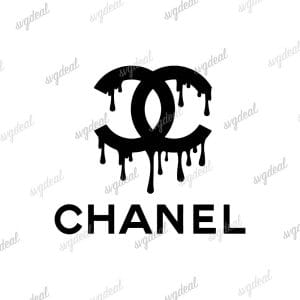 coco chanel logo dripping