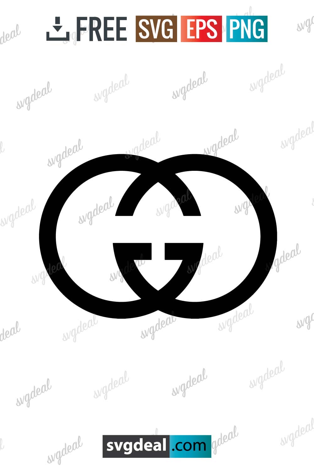 Gucci Logo Stencil SVG Free Cricut Designs