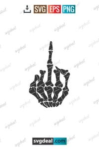 Skeleton Middle Finger Svg - Free SVG Files