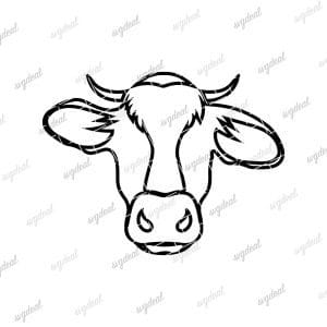 Cow Face Svg