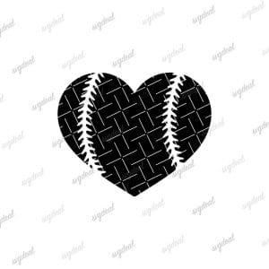 Softball Heart Svg
