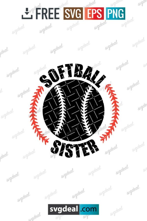 Softball Sister Svg