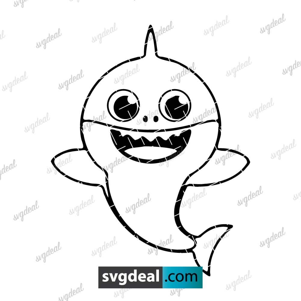 Baby Shark Outline Svg