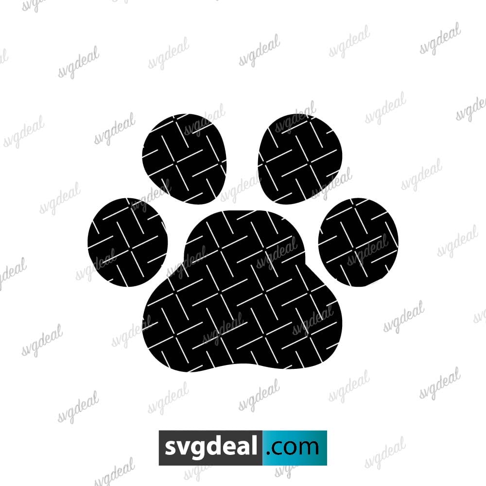 Bulldog Paw Print Svg