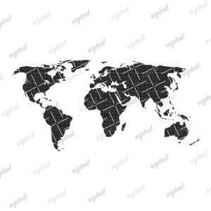 Dotted World Map Svg