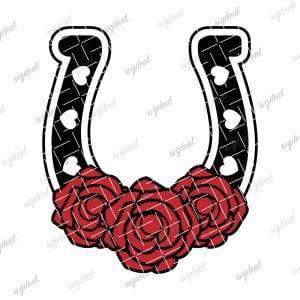 Horseshoe Roses SVG