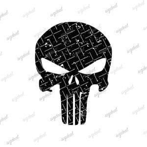 Distressed Punisher Skull Svg