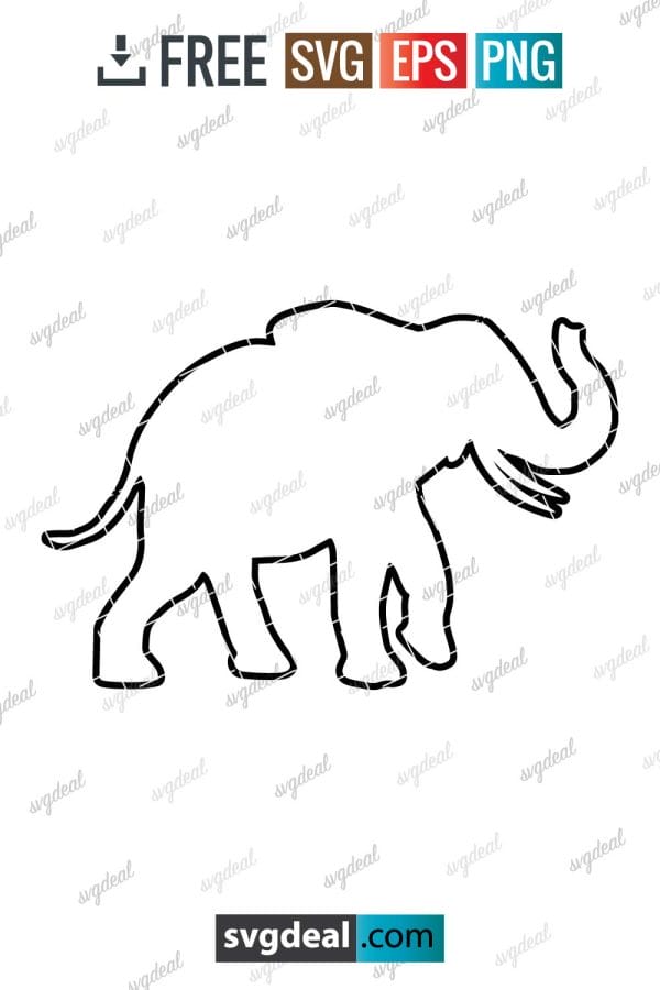 Elephant Outline Svg