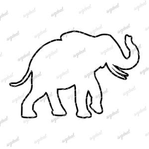 Elephant Outline Svg