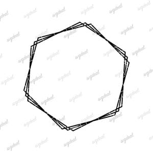 Triple Hexagon Frame SVG
