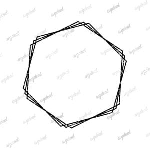 Triple Hexagon Frame SVG