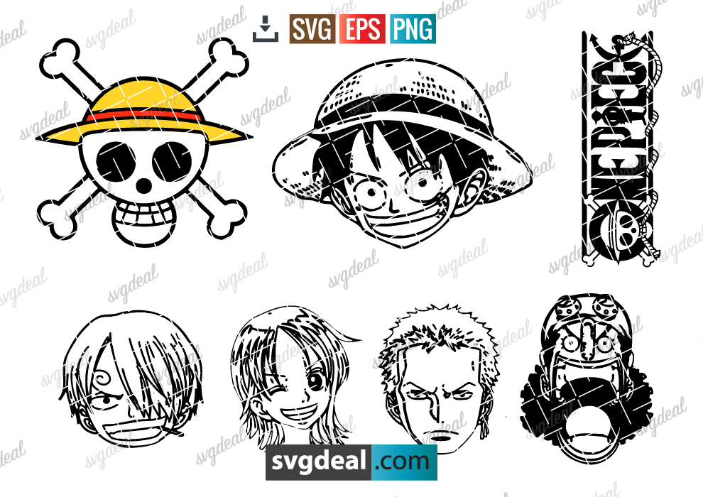 Luffy Flag SVG, One Piece SVG PNG DXF Cut Files For Cricut, 43% OFF