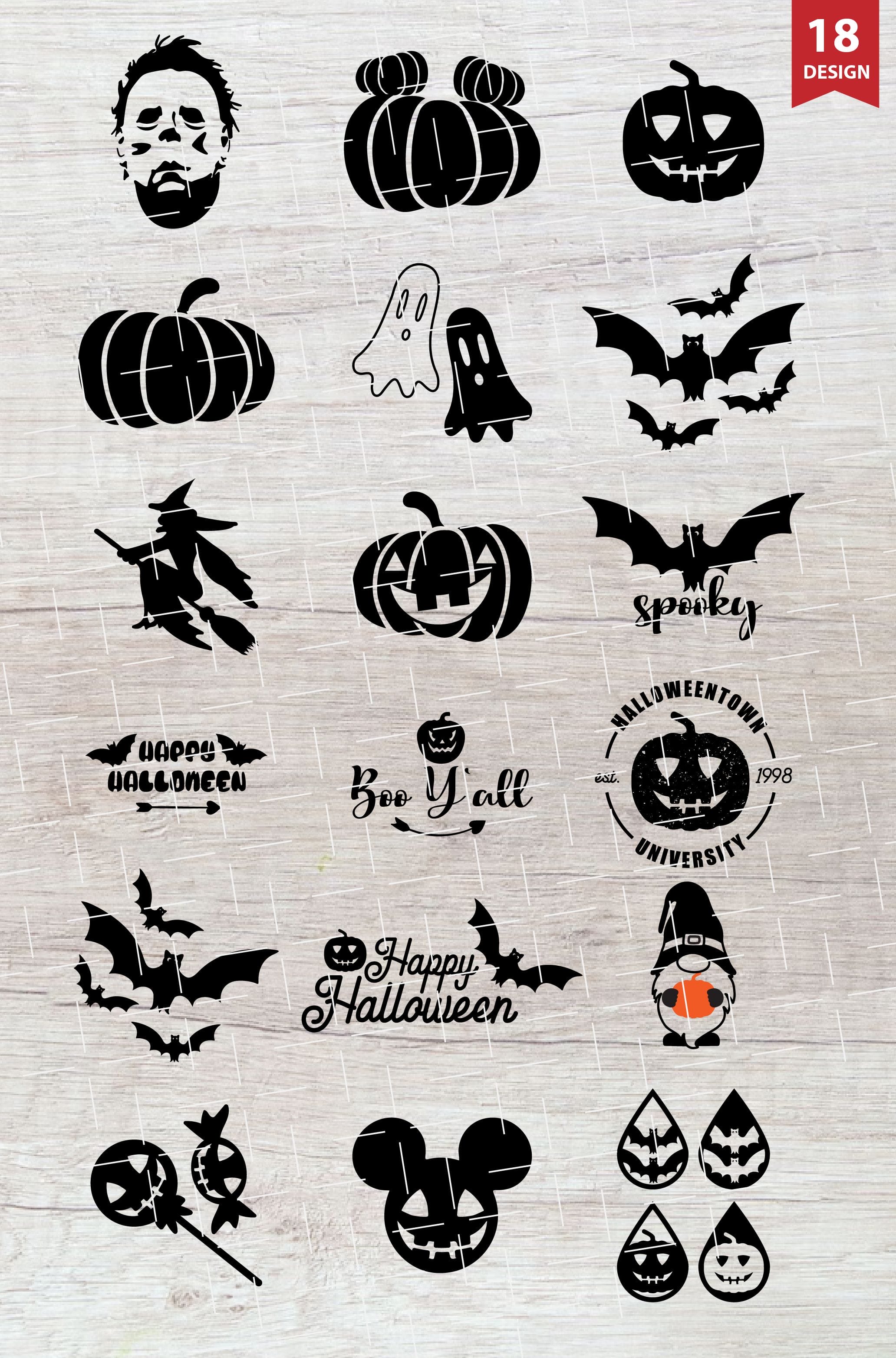 Halloween SVG Bundle - 18 Designs