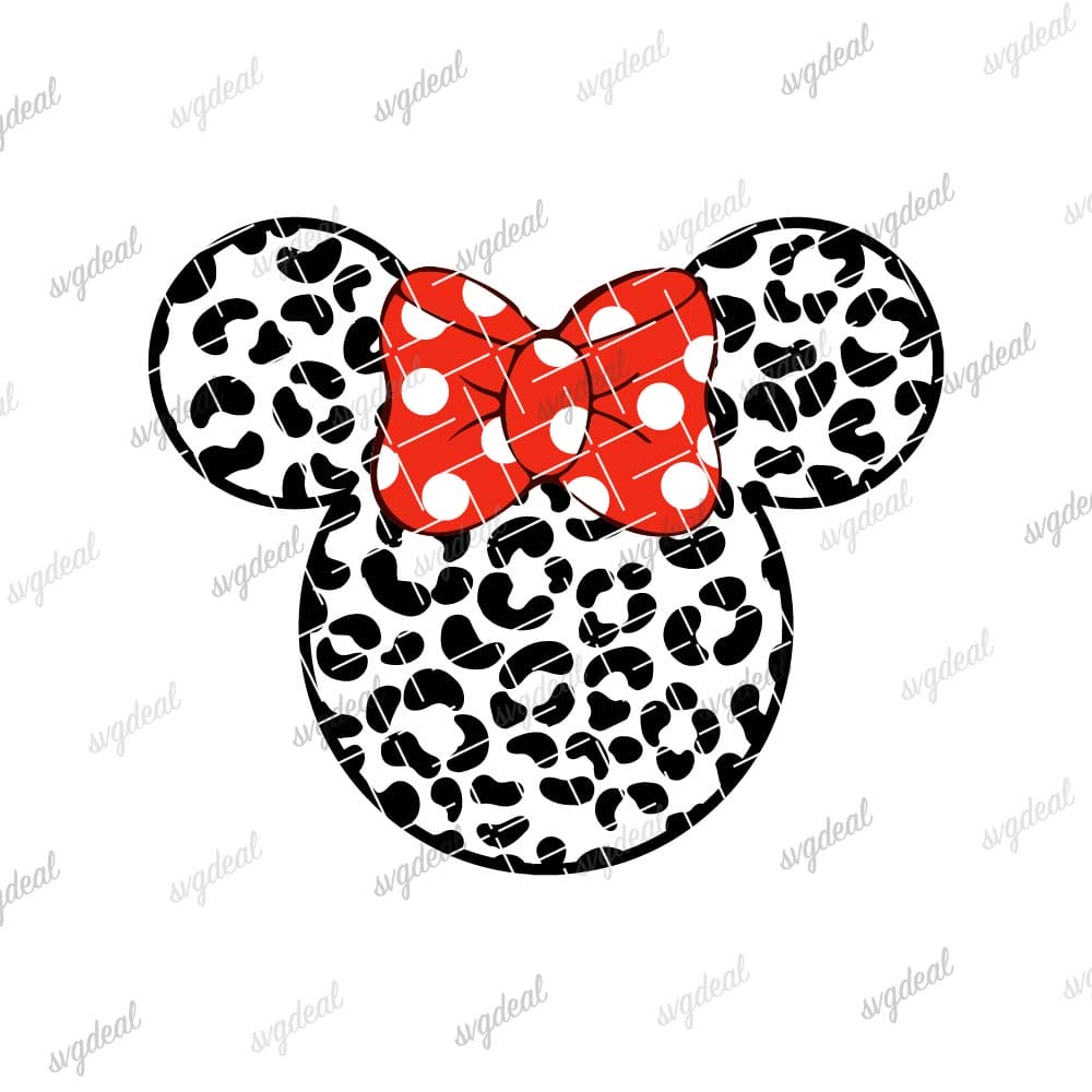 Minnie Mouse Cheetah Svg