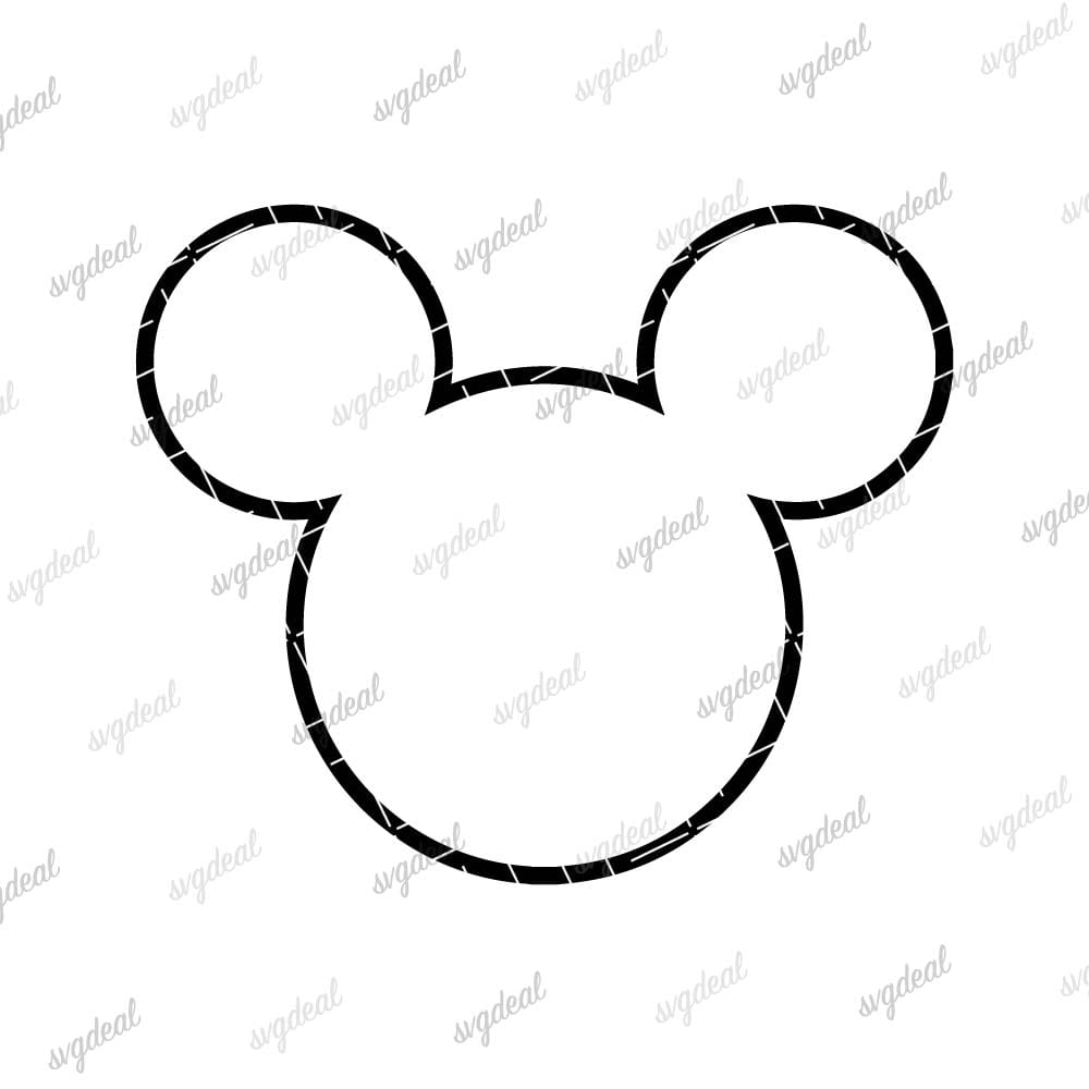 Minnie Mouse Outline Svg