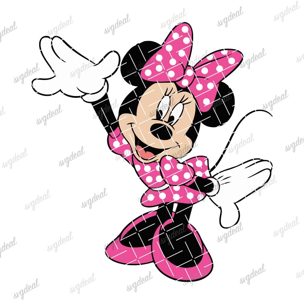 Pink Minnie Mouse Svg