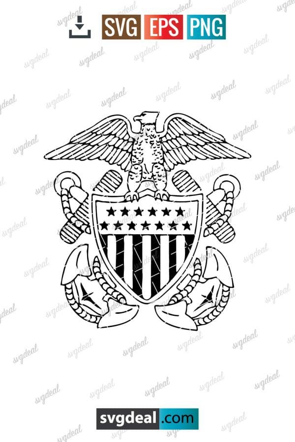 Navy Officer Crest SVG
