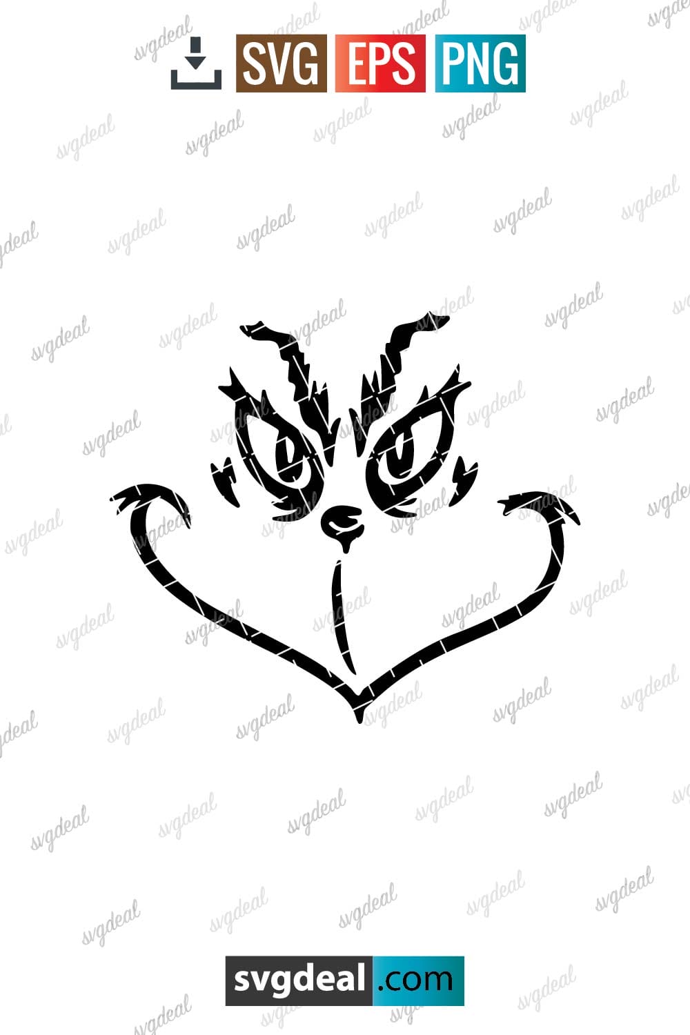 Free Grinch Face Svg - Svgdeal.com