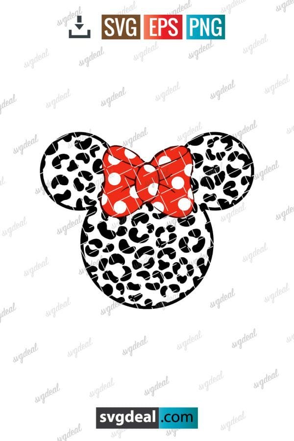 Minnie Mouse Cheetah Svg