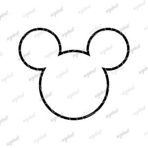 Minnie Mouse Outline Svg