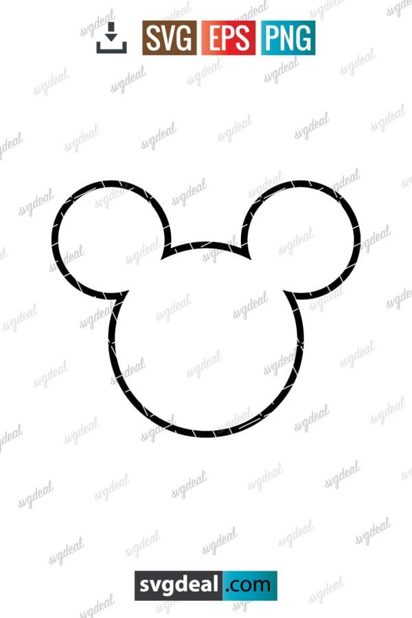 Minnie Mouse Outline Svg