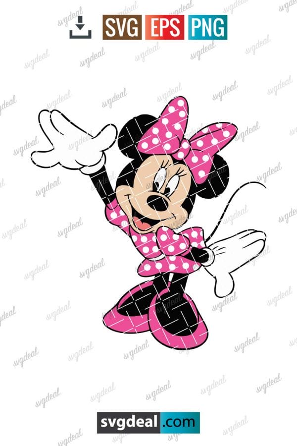 Pink Minnie Mouse Svg