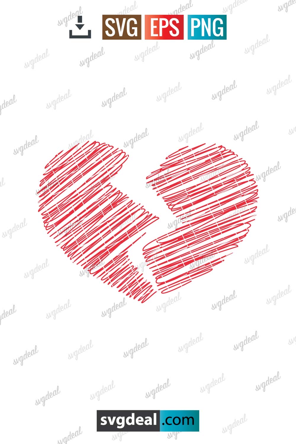 Free Broken Heart Svg