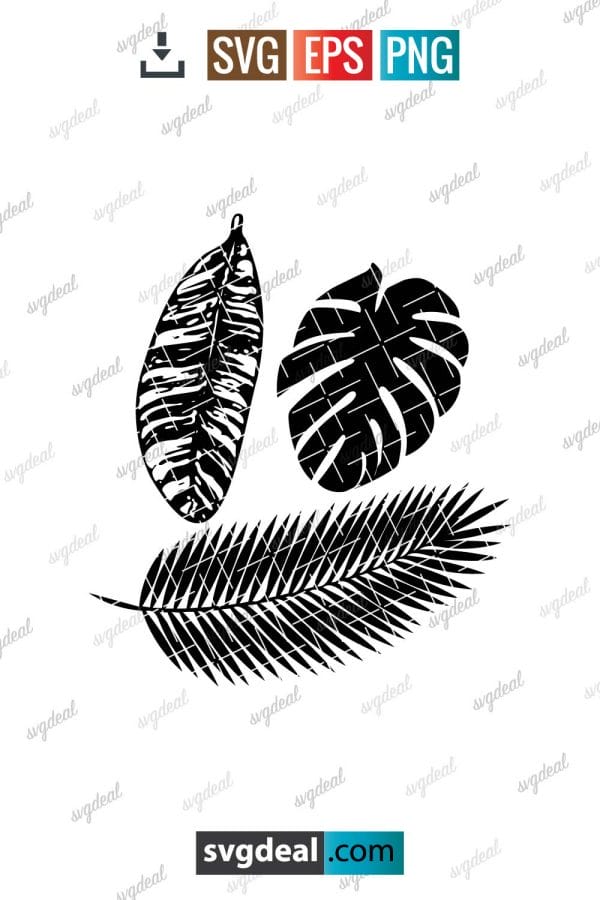 Tropical Leaves Svg