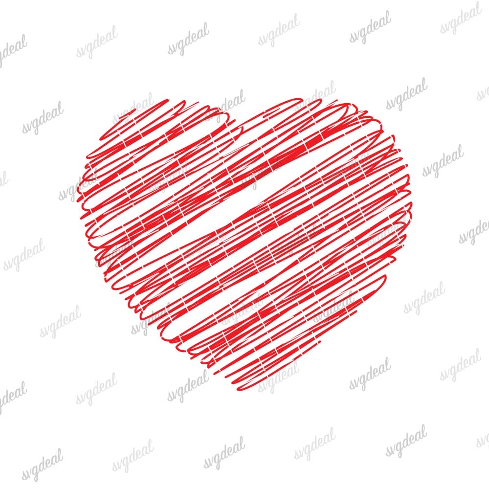 Scribbled Heart Svg