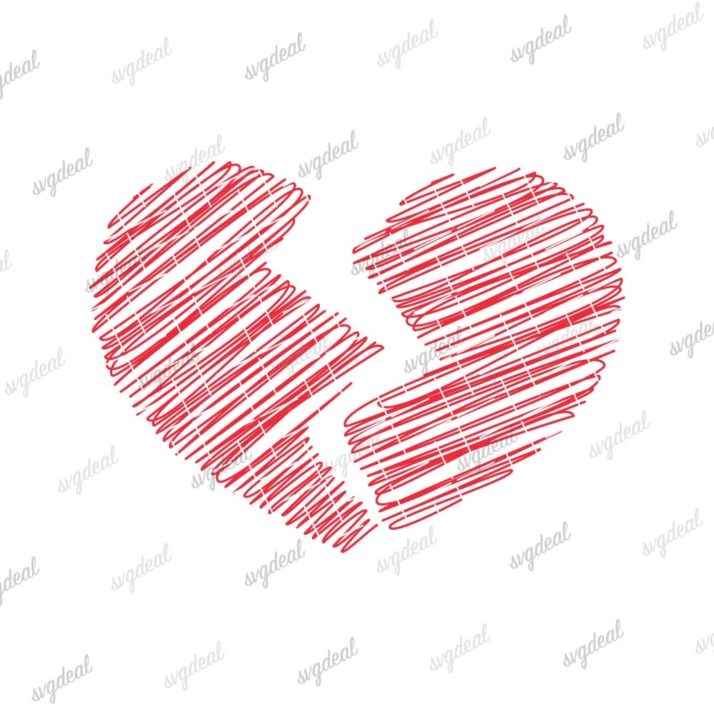 Broken Heart Svg