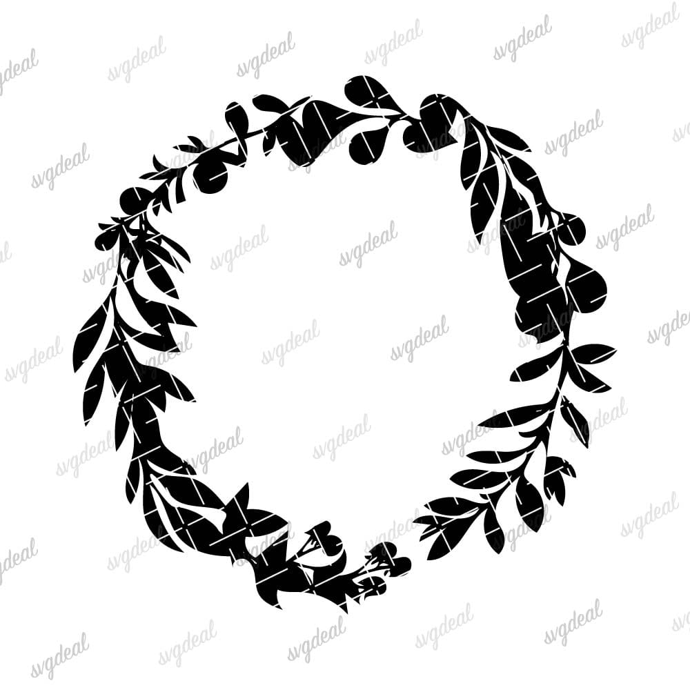 Leaf Wreath Svg