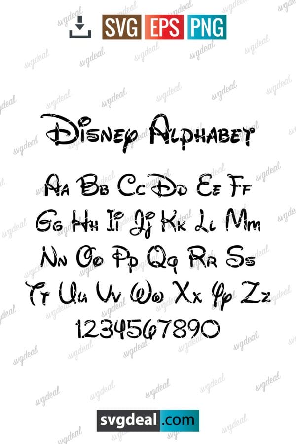Disney Alphabets SVG