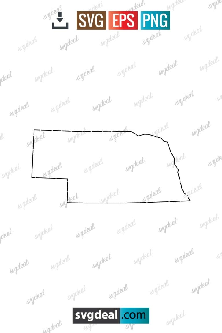 Free Nebraska Outline SVG - SVGDeal.com