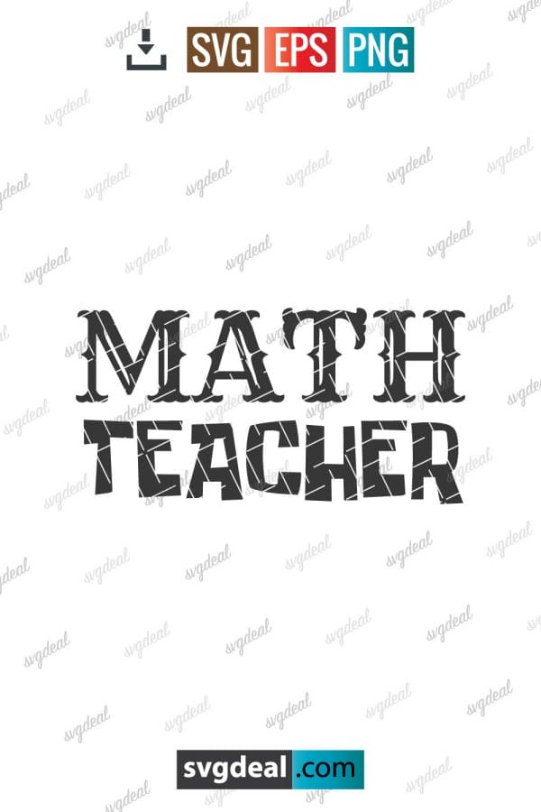 Math Teacher Svg
