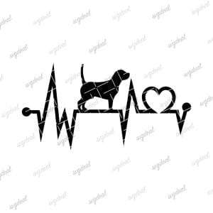 Dog Heartbeat Clipart