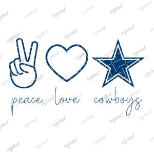 Peace Love Cowboys Svg