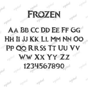 Frozen Font Svg