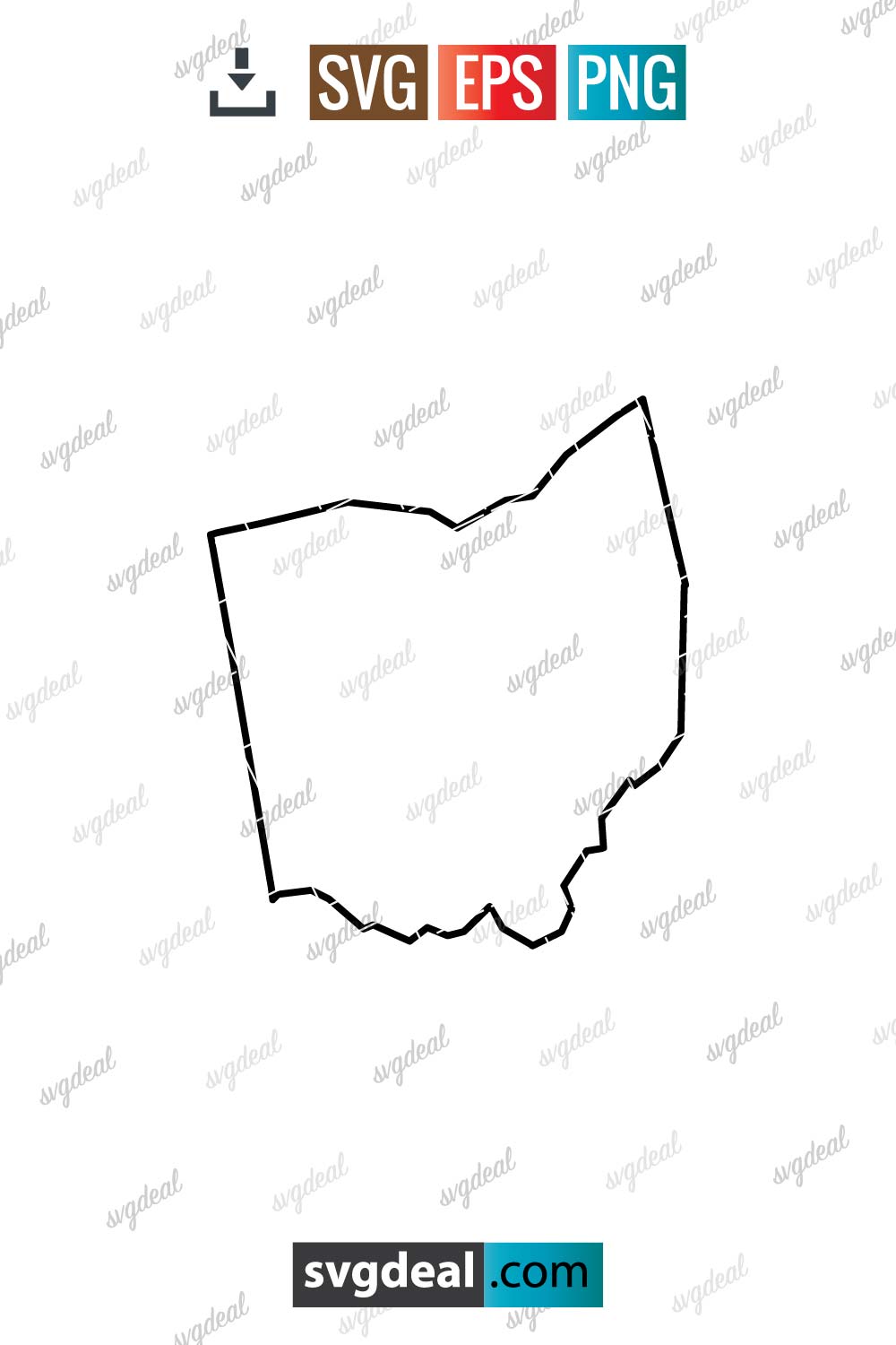 Ohio Outline SVG Free SVG Files   Prev 80835 03 