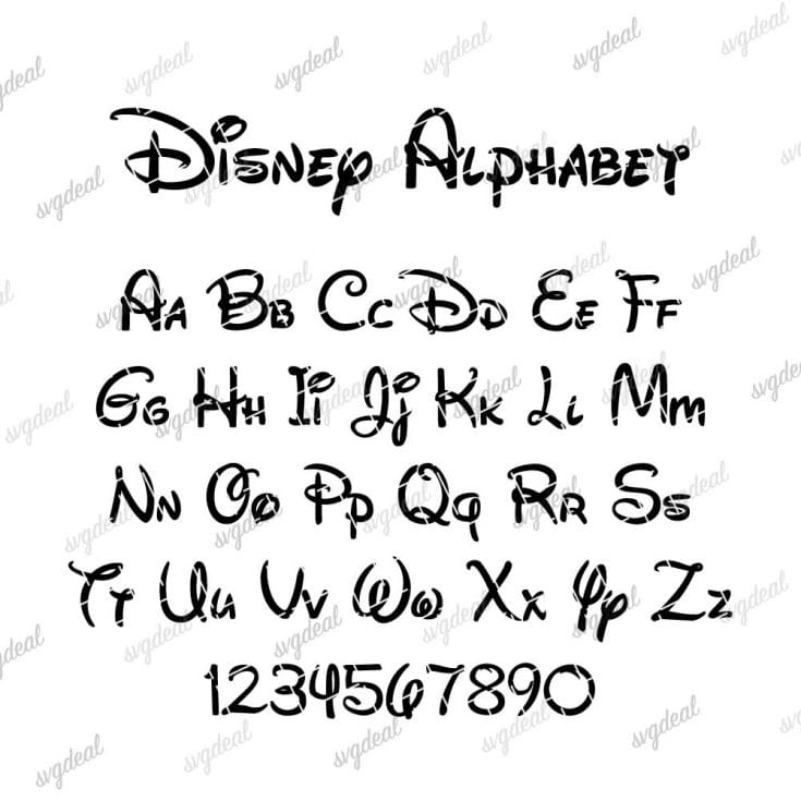 Disney Font Svg