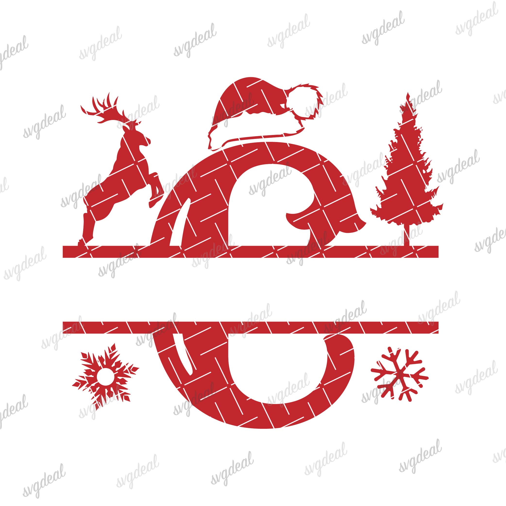 √ 26 Free Christmas Split Letter SVG Files For You - Free SVG Files