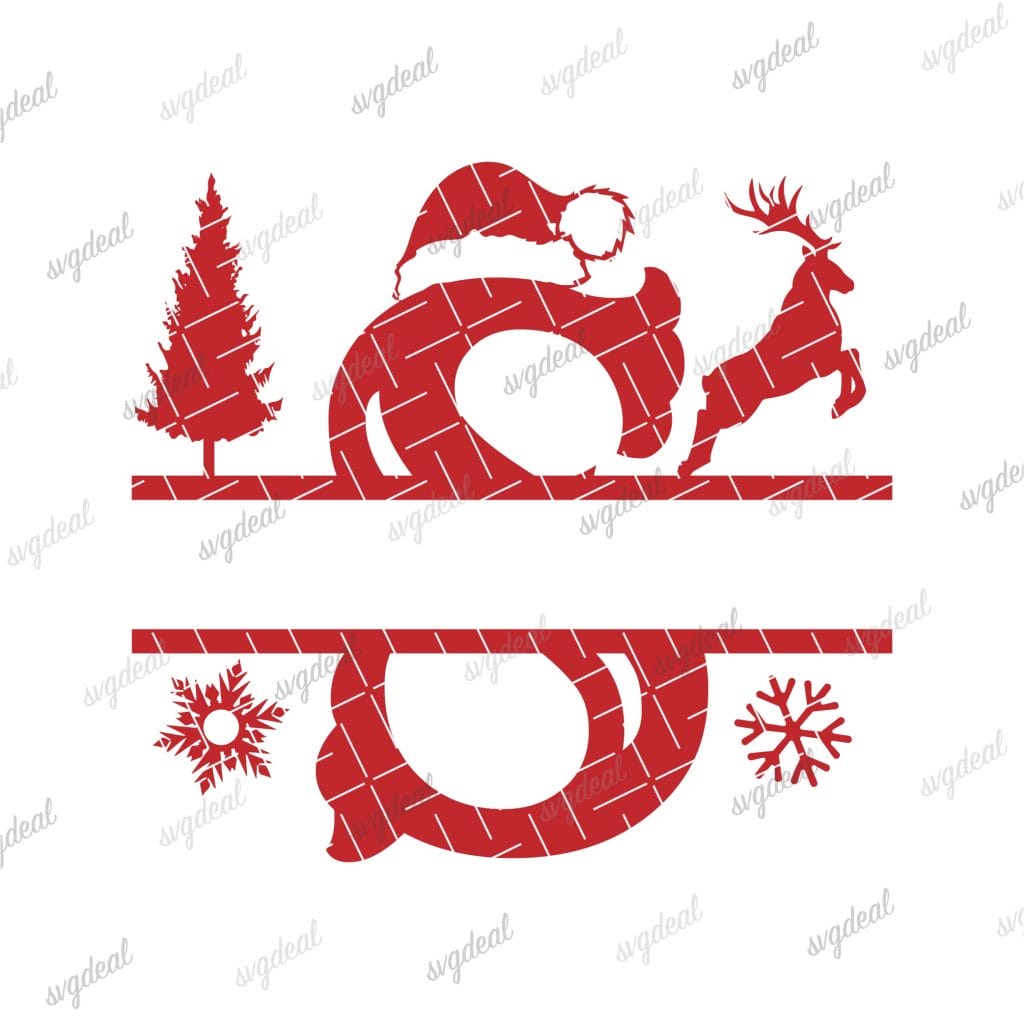 Letter S Christmas Split Letter Svg