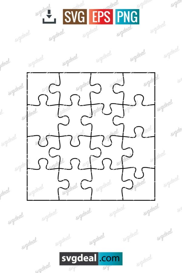 Jigsaw Puzzle 16 Svg