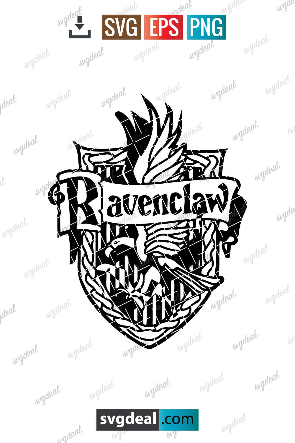 Ravenclaw Wisdom and Wit Svg, Ravenclaw Logo Svg