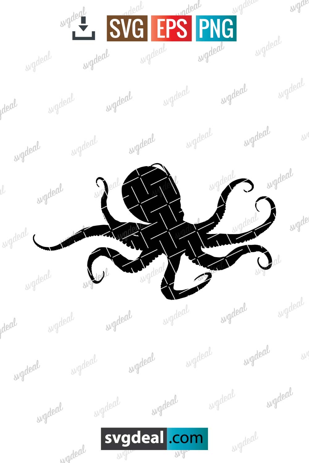 Free Octopus Svg - SVGDeal.com