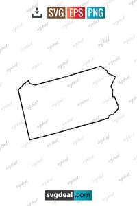 Free Pennsylvania Outline SVG SVGDeal Com   Prev 71007 01 200x300 