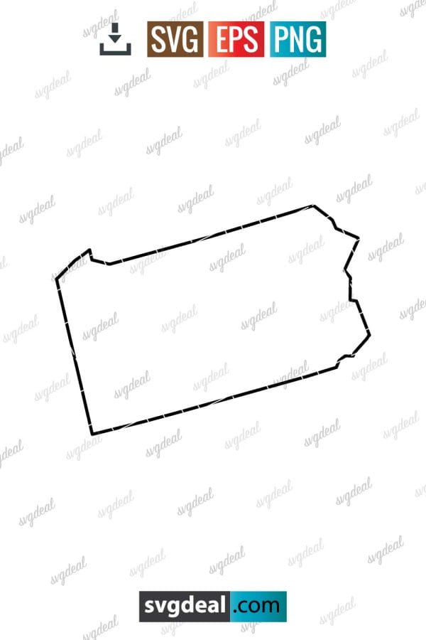 Pennsylvania Outline SVG
