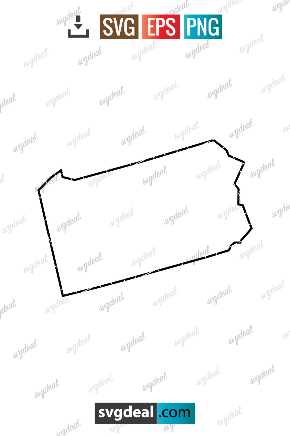 Pennsylvania Outline SVG Free SVG Files   Prev 71007 01 