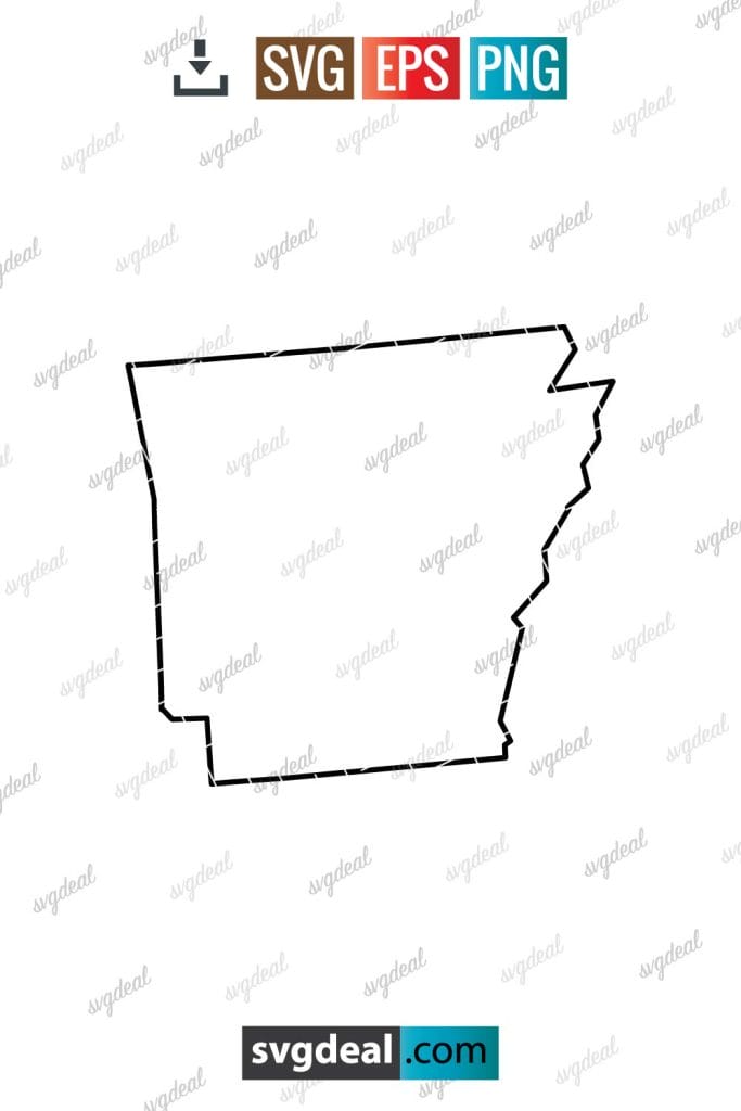 Free Arkansas Outline SVG SVGDeal Com   Prev 71007 04 683x1024 