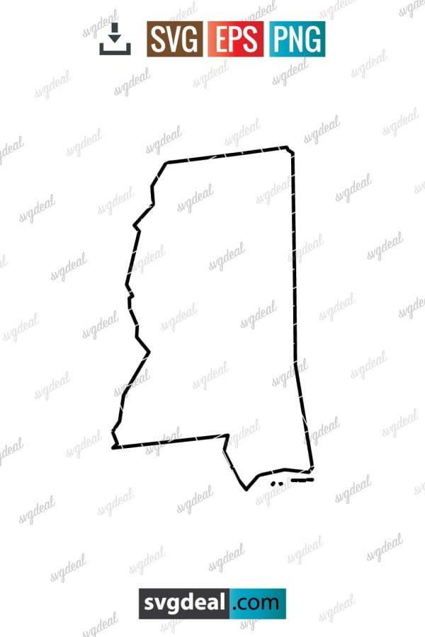 Mississippi Outline SVG